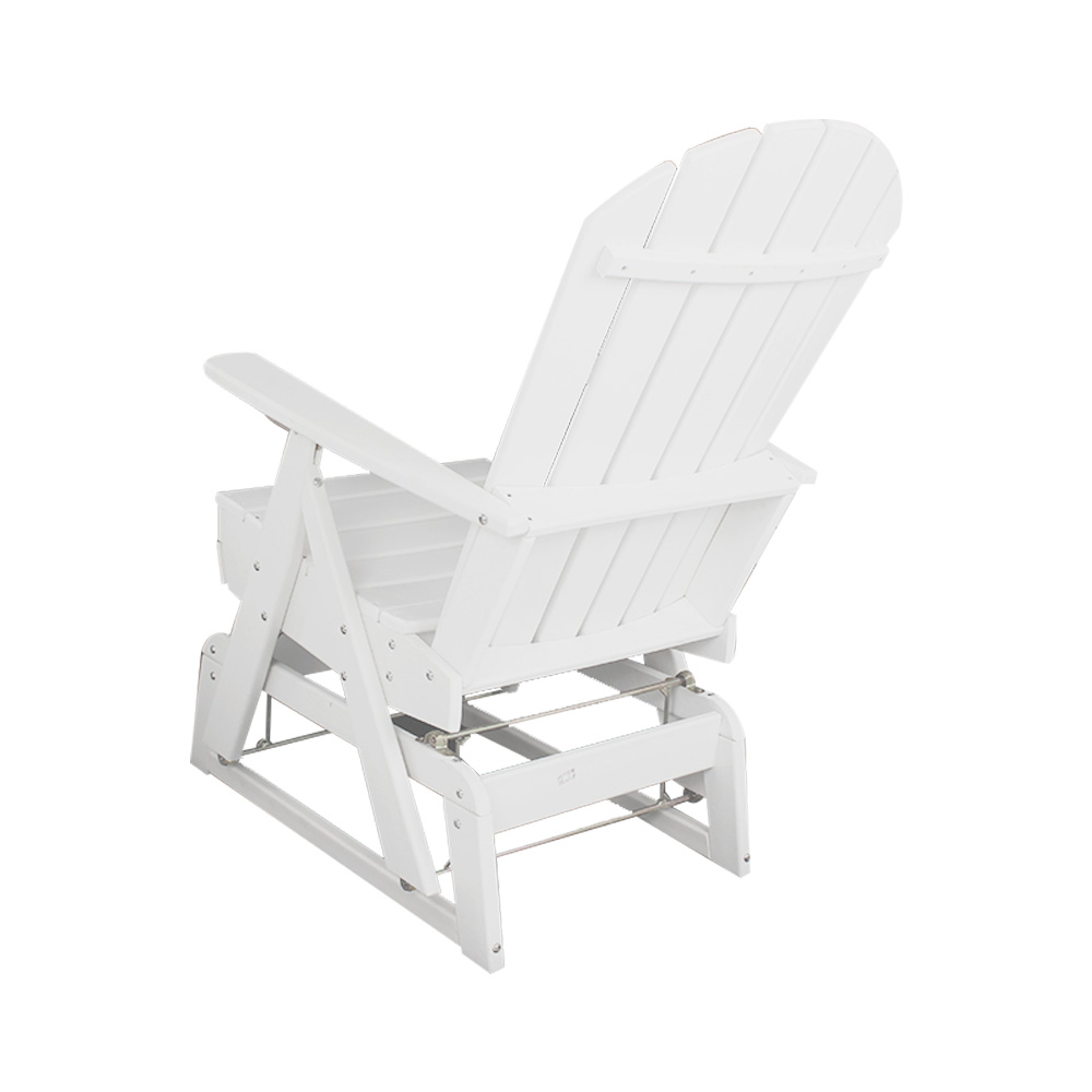 ADM012 White Patio Pull-e Rocker - Beach HDPE Recliner Rocker