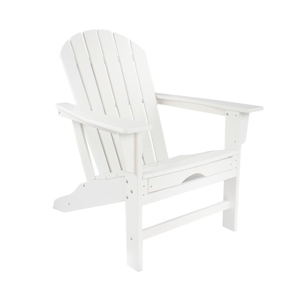 ADM007 White Pull-Out Outdoor Patio Adirondack Cathedra