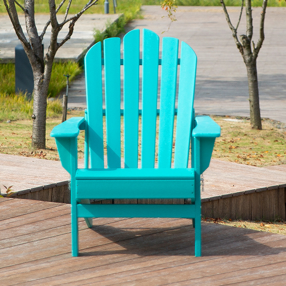 ADM010 Foldable HDPE Cathedra In Aqua Blue - Cathedra Adirondack Foldable