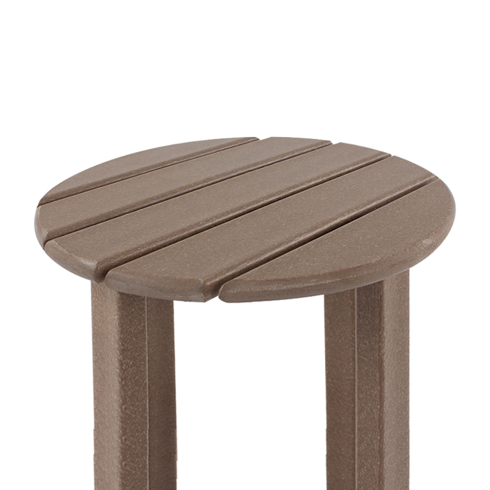 TTM009 Brown Round Outdoor Patio Tempestas HDPE Pars Tabula