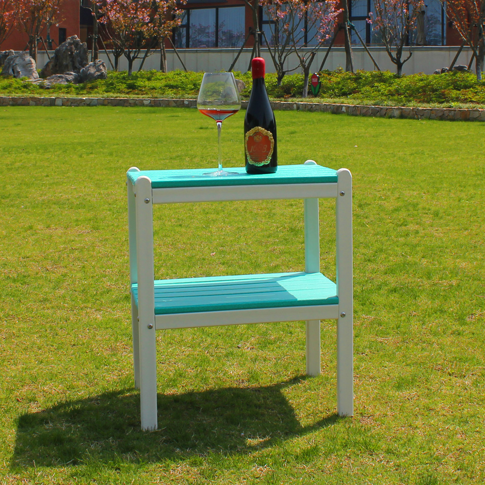 TTM003 Blue Orange HDPE Outdoor Set Side Table/Chair For Outdoor Garden Patio Balcony