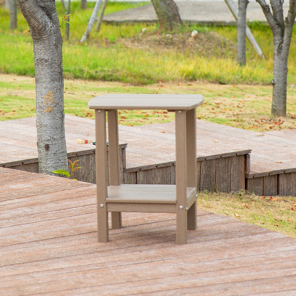 TTM004 Antique HDPE Garden Park Patio Adirondack Matching Rectangular Side Table Series Set