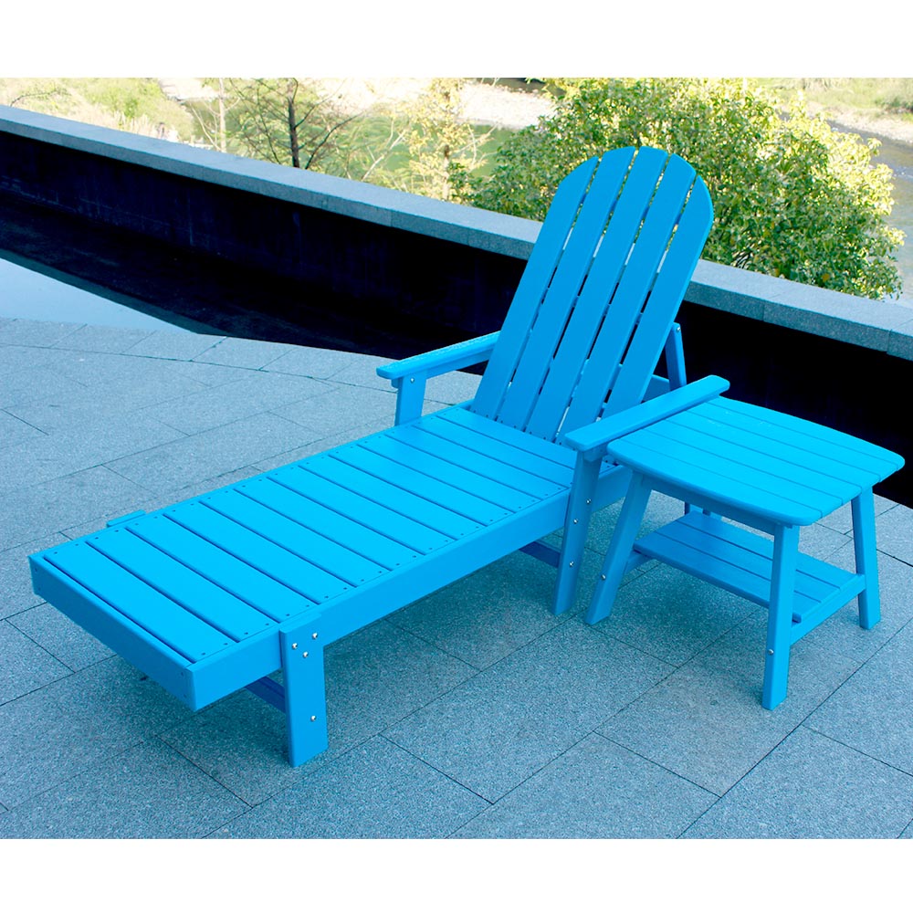 IMPERVIUS proprietates Sunscreen et Humorem-probationis HDPE Chaise Lounge Chair Waterproof Sunscreen